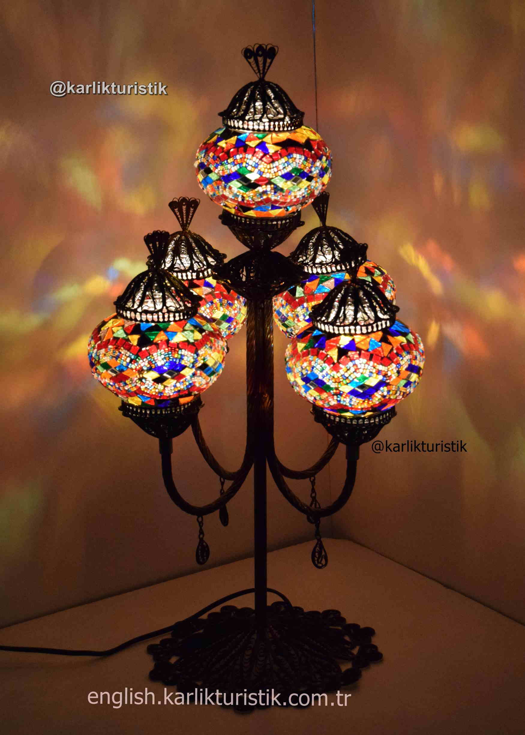 mosaic candrable 5 globe table lamp mosaic filigree art9990