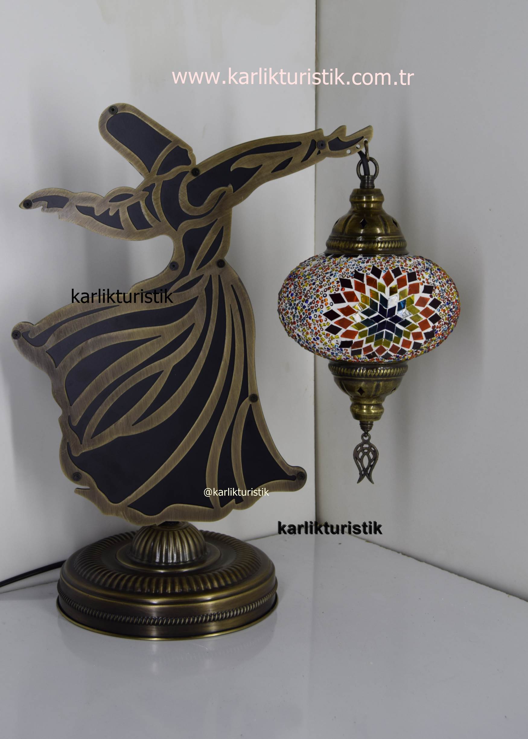 Sezamaen Mozaik Masa Lambası Mevlana41